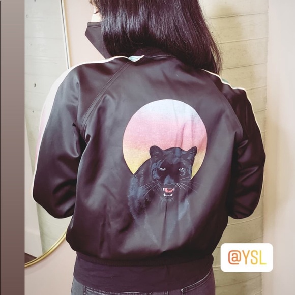 New YSL SAINT LAURENT Panther Bomber JACKET 40 - Picture 3 of 4